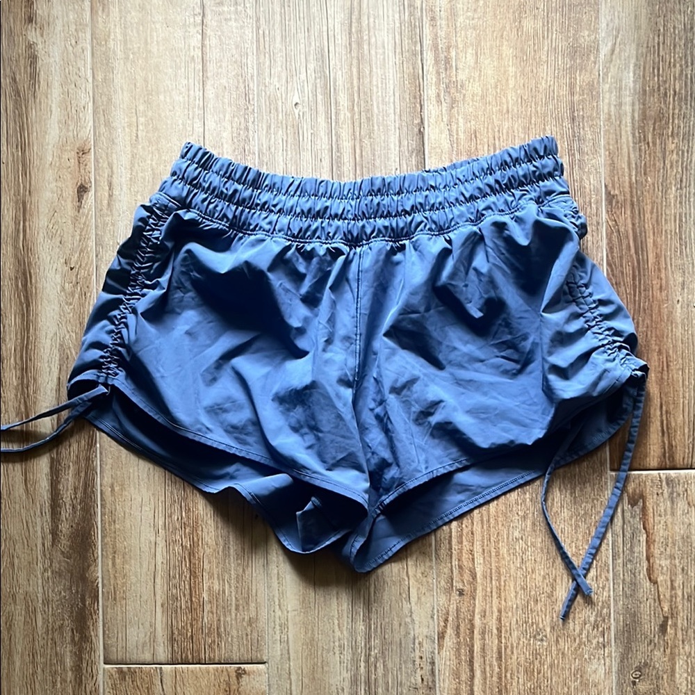 Aerie Blue Athletic Shorts Moisture-Wicking Elastic Waist
